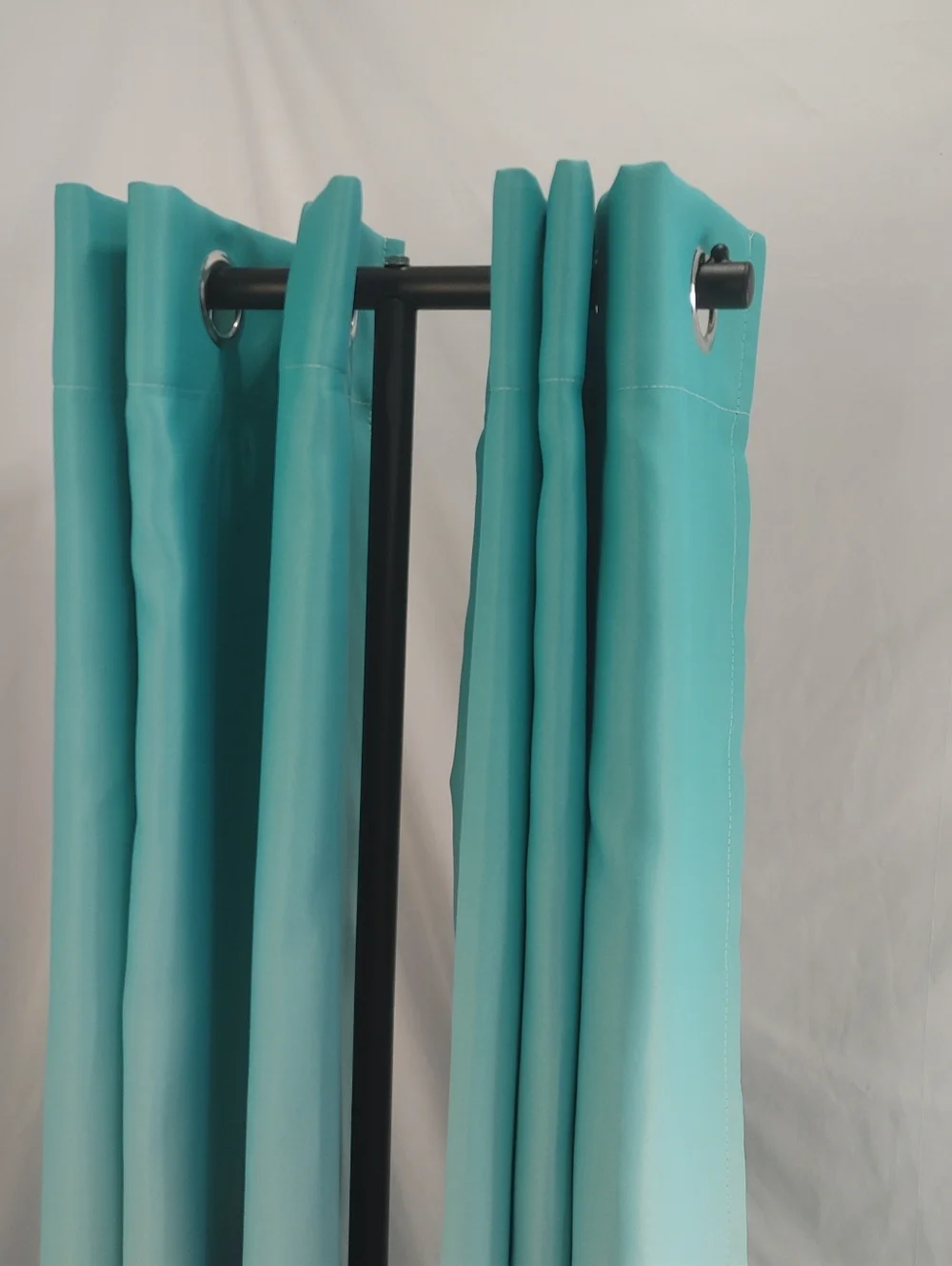 Yakamok Ombre Curtains 63” Length Teal Purple Gradient Room Darkening 2 Panels